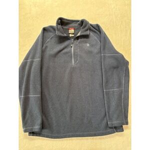 The North Face Navy Blue‎ Fleece 1/4 Zip Pullover Sweatshirt Mens Size XL